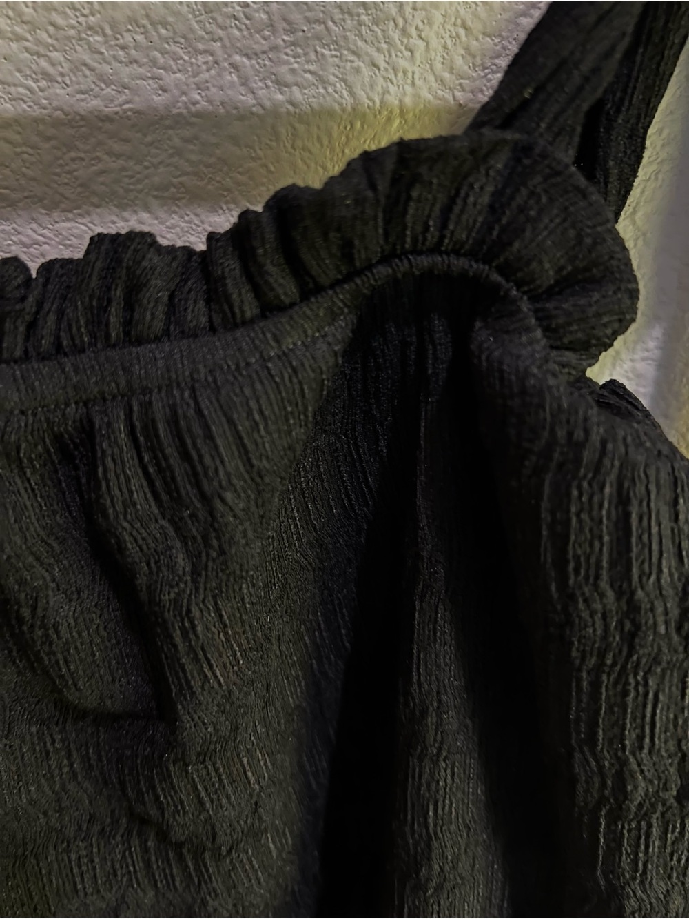 Altar'd State Black Ruffle Tie-Shoulder Top - Picture 3 of 4